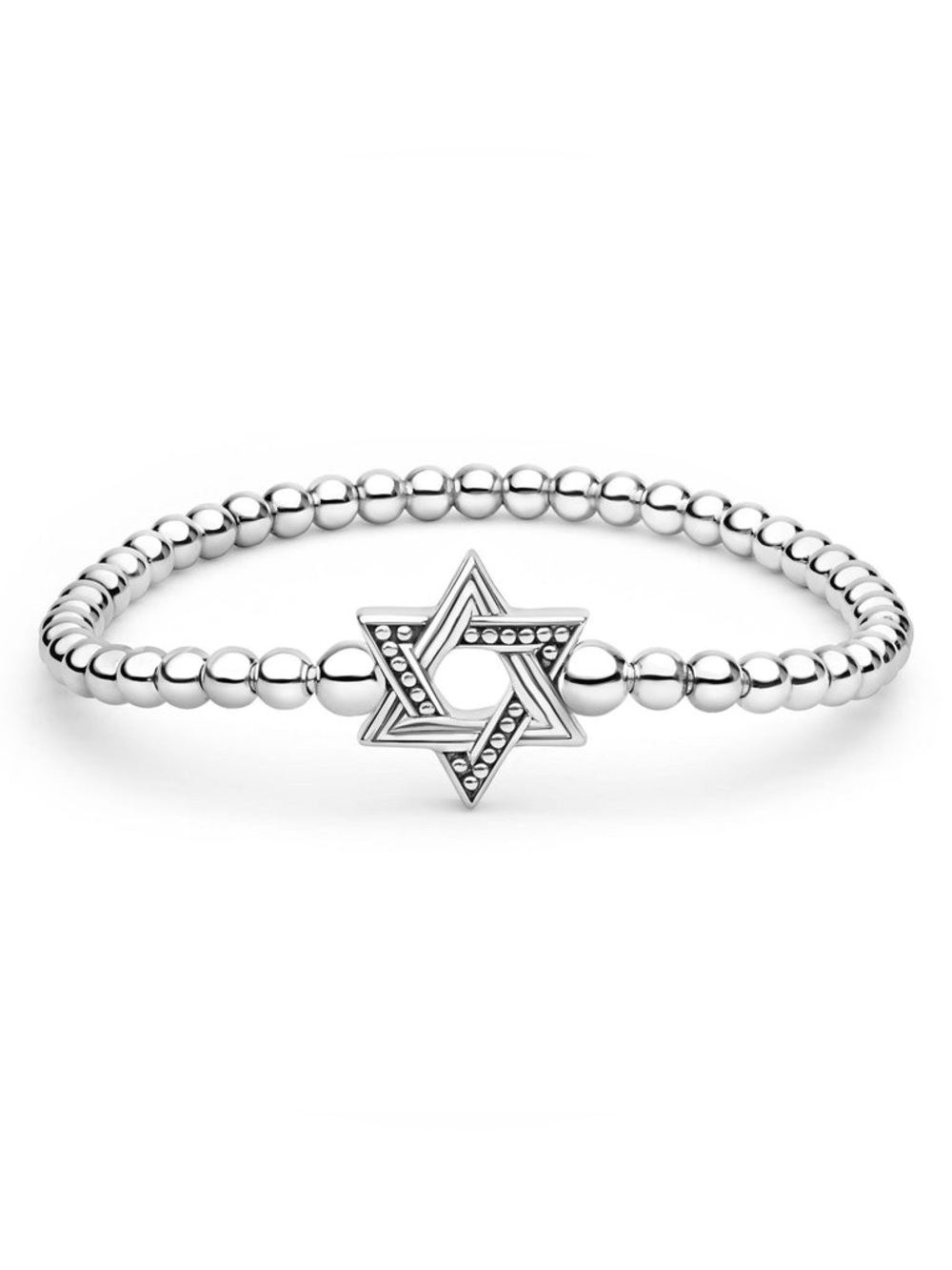 LAGOS Signature Caviar Sterling Silver Star of David Stretch Bracelet